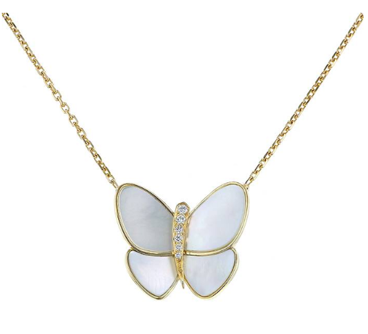 ¡®Sprite Jewelry¡¯BUTTERFLY GOLD MOP DIAMOND NECKLACE