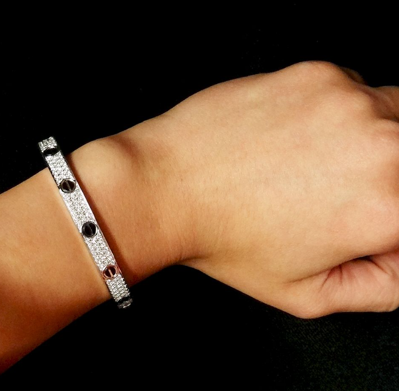 ¡®Sprite Jewelry¡¯LOVE BRACELET 6.1MM DIAMOND-PAVED CERAMIC