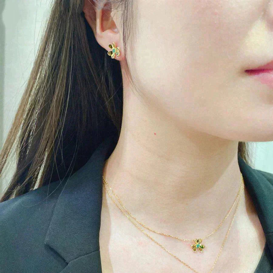 ¡®Sprite Jewelry¡¯FRIVOLE  FLOWER MALACHITE EARRINGS