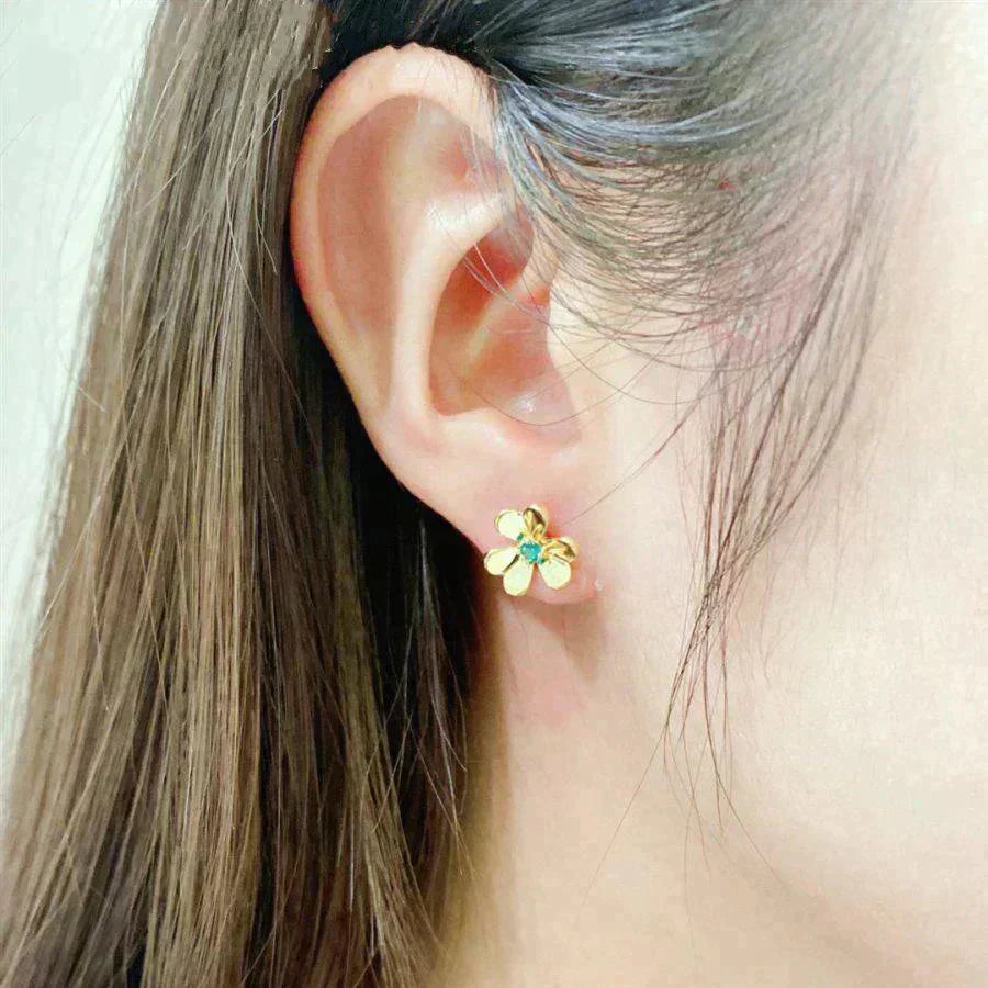 ¡®Sprite Jewelry¡¯FRIVOLE  FLOWER MALACHITE EARRINGS