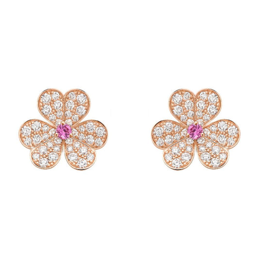 ¡®Sprite Jewelry¡¯FRIVOLE PINK GOLD FLOWER DIAMOND EARRINGS