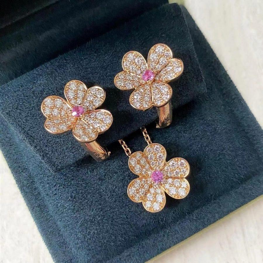¡®Sprite Jewelry¡¯FRIVOLE PINK GOLD FLOWER DIAMOND EARRINGS