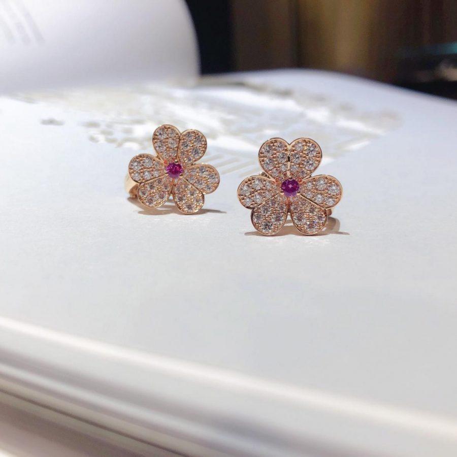 ¡®Sprite Jewelry¡¯FRIVOLE PINK GOLD FLOWER DIAMOND EARRINGS