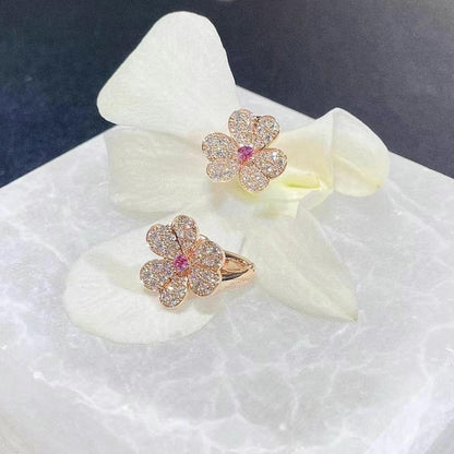 ¡®Sprite Jewelry¡¯FRIVOLE PINK GOLD FLOWER DIAMOND EARRINGS