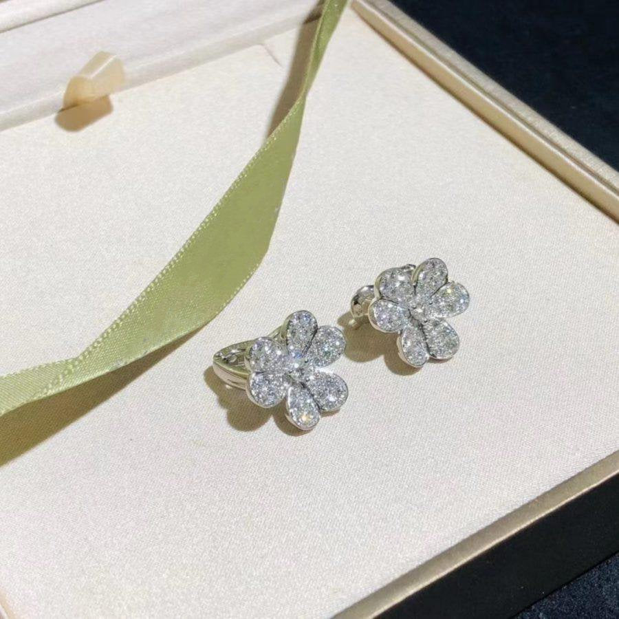 ¡®Sprite Jewelry¡¯FRIVOLE SILVER FLOWER DIAMOND EARRINGS
