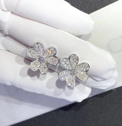 ¡®Sprite Jewelry¡¯FRIVOLE SILVER FLOWER DIAMOND EARRINGS