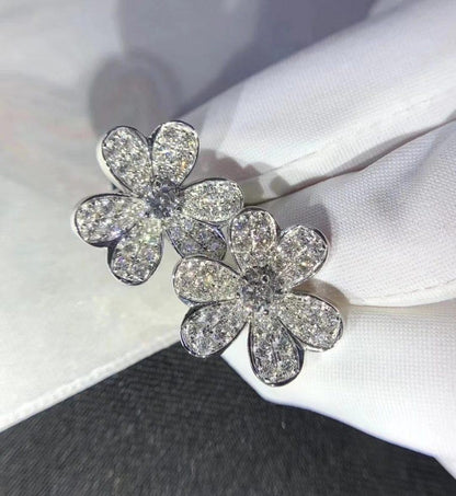 ¡®Sprite Jewelry¡¯FRIVOLE SILVER FLOWER DIAMOND EARRINGS