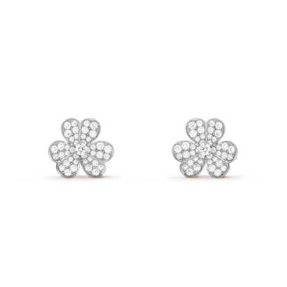 ¡®Sprite Jewelry¡¯FRIVOLE SILVER FLOWER DIAMOND EARRINGS