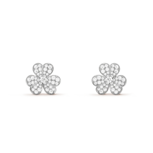 ¡®Sprite Jewelry¡¯FRIVOLE SILVER FLOWER DIAMOND EARRINGS