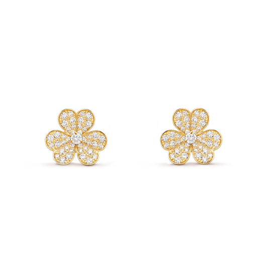 ¡®Sprite Jewelry¡¯FRIVOLE GOLD FLOWER DIAMOND EARRINGS