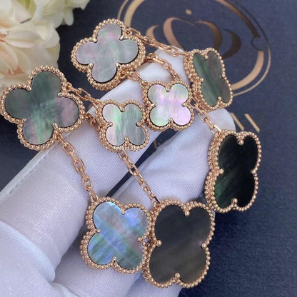 ¡®Sprite Jewelry¡¯CLOVER EARRINGS DARK MOP 4 MOTIFS ROSE GOLD