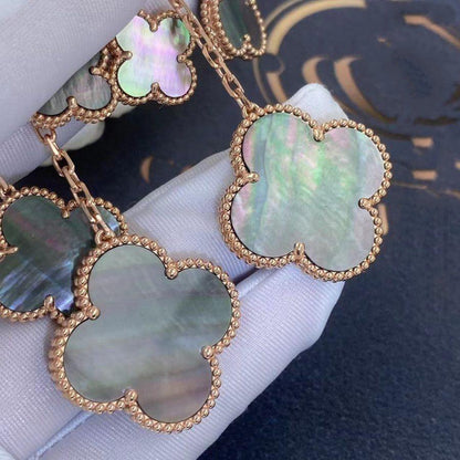 ¡®Sprite Jewelry¡¯CLOVER EARRINGS DARK MOP 4 MOTIFS ROSE GOLD