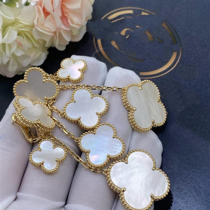 ¡®Sprite Jewelry¡¯CLOVER EARRINGS WHITE MOP 4 MOTIFS GOLD
