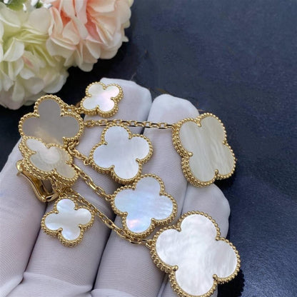¡®Sprite Jewelry¡¯CLOVER EARRINGS WHITE MOP 4 MOTIFS GOLD