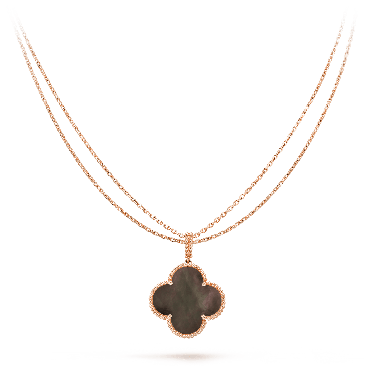 ¡®Sprite Jewelry¡¯CLOVER 25MM GOLD DARK MOP BIG CLOVER NECKLACE