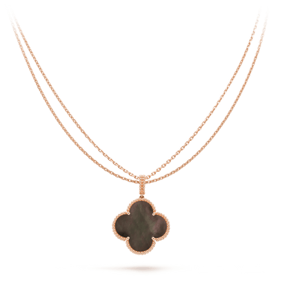 ¡®Sprite Jewelry¡¯CLOVER 25MM GOLD DARK MOP BIG CLOVER NECKLACE