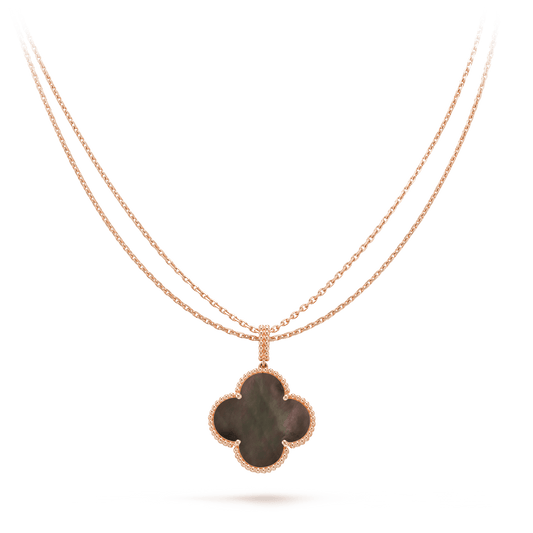 ¡®Sprite Jewelry¡¯CLOVER 25MM GOLD DARK MOP BIG CLOVER NECKLACE