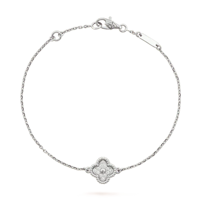 ¡®Sprite Jewelry¡¯CLOVER  SINGLE FLOWER BRACELET SILVER