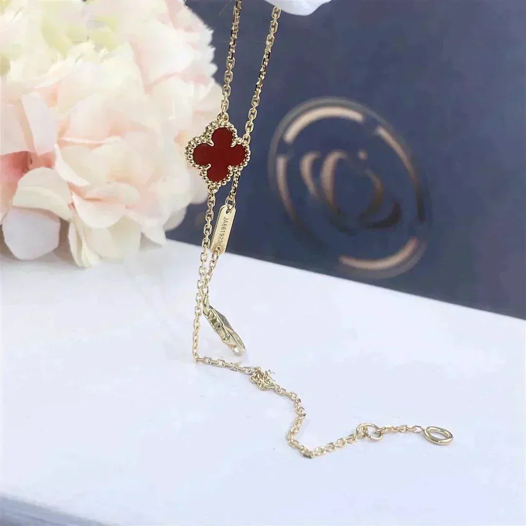 ¡®Sprite Jewelry¡¯CLOVER  CARNELIAN SINGLE FLOWER BRACELET