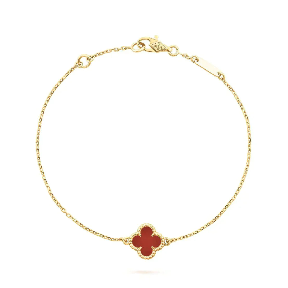 ¡®Sprite Jewelry¡¯CLOVER  CARNELIAN SINGLE FLOWER BRACELET
