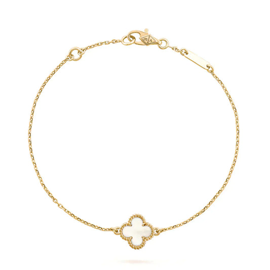 ¡®Sprite Jewelry¡¯CLOVER WHITE MOP SINGLE FLOWER BRACELET