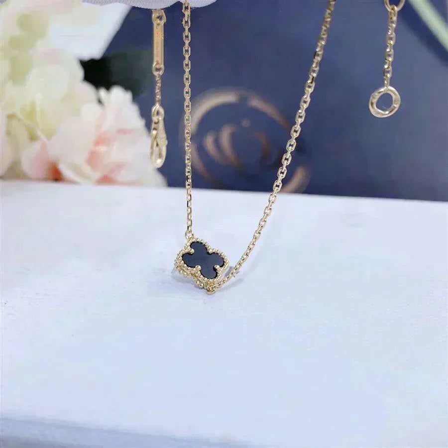¡®Sprite Jewelry¡¯CLOVER ONYX SINGLE FLOWER BRACELET