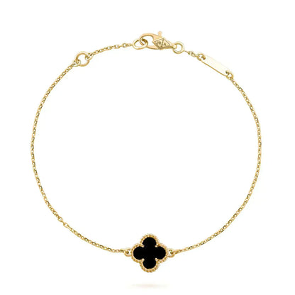 ¡®Sprite Jewelry¡¯CLOVER ONYX SINGLE FLOWER BRACELET