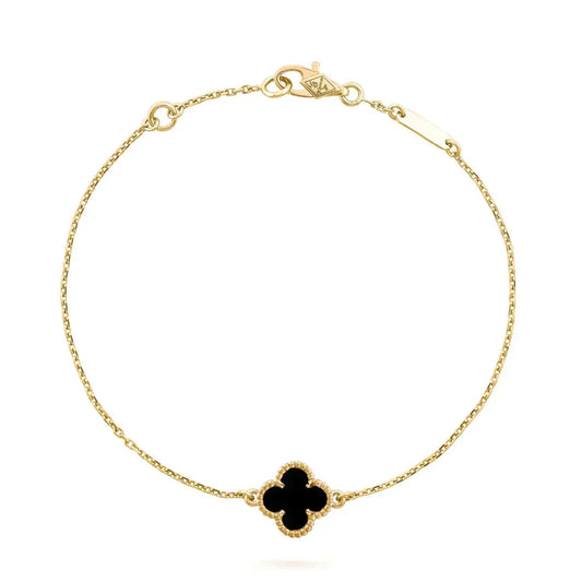 ¡®Sprite Jewelry¡¯CLOVER ONYX SINGLE FLOWER BRACELET