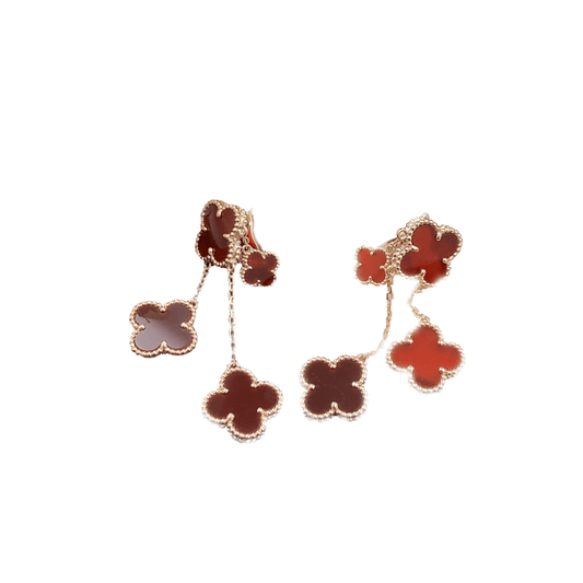 ¡®Sprite Jewelry¡¯CLOVER EARRINGS CARNELIAN 4 MOTIFS PINK GOLD
