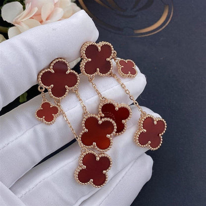 ¡®Sprite Jewelry¡¯CLOVER EARRINGS CARNELIAN 4 MOTIFS PINK GOLD