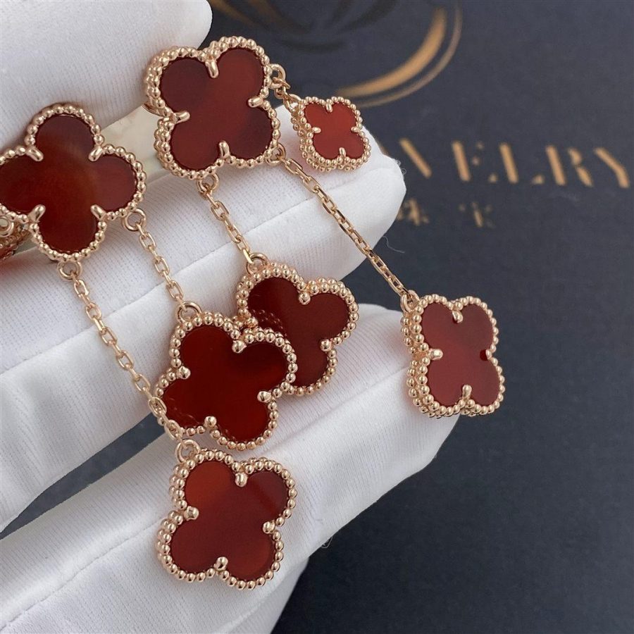 ¡®Sprite Jewelry¡¯CLOVER EARRINGS CARNELIAN 4 MOTIFS PINK GOLD