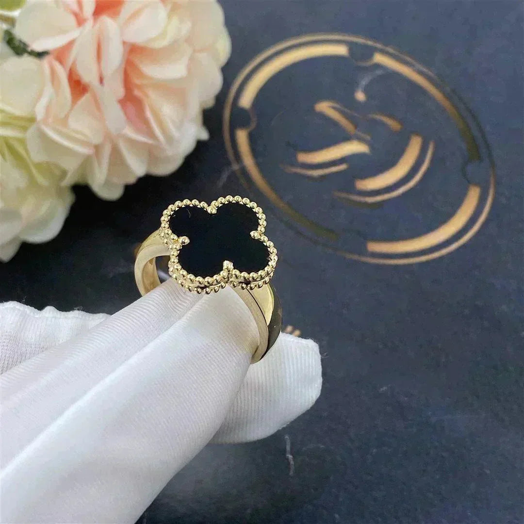 ¡®Sprite Jewelry¡¯CLOVER ONYX RING