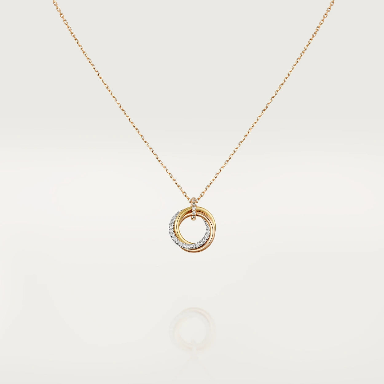 ¡®Sprite Jewelry¡¯TRINITY NECKLACE SILVER GOLD PINK GOLD DIAMONDS