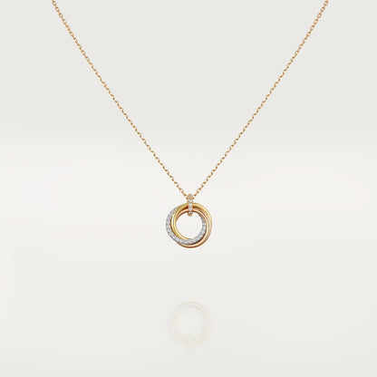 ¡®Sprite Jewelry¡¯TRINITY NECKLACE SILVER GOLD PINK GOLD DIAMONDS