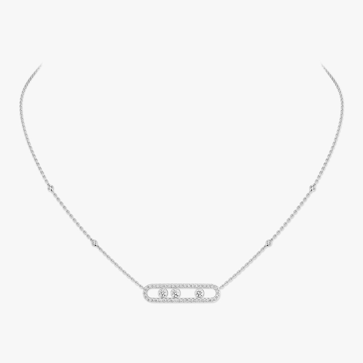 [Sprite Jewelry] Move Pave_ Rose Gold Diamond Necklace