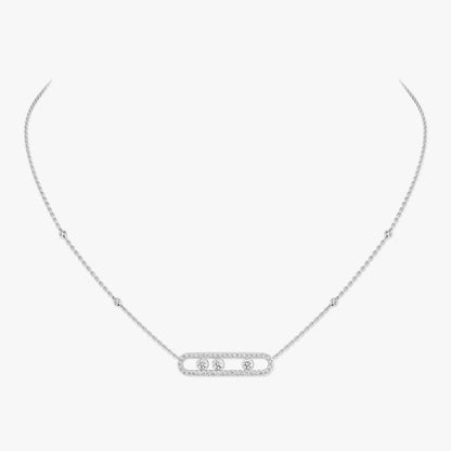 [Sprite Jewelry] Move Pave_ Rose Gold Diamond Necklace