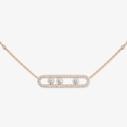 [Sprite Jewelry] Move Pave_ Rose Gold Diamond Necklace