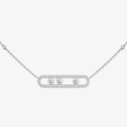 [Sprite Jewelry] Move Pave_ Rose Gold Diamond Necklace