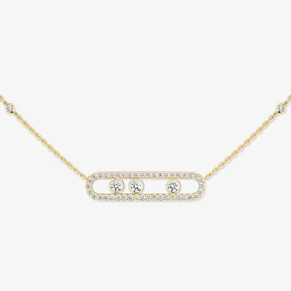 [Sprite Jewelry] Move Pave_ Rose Gold Diamond Necklace