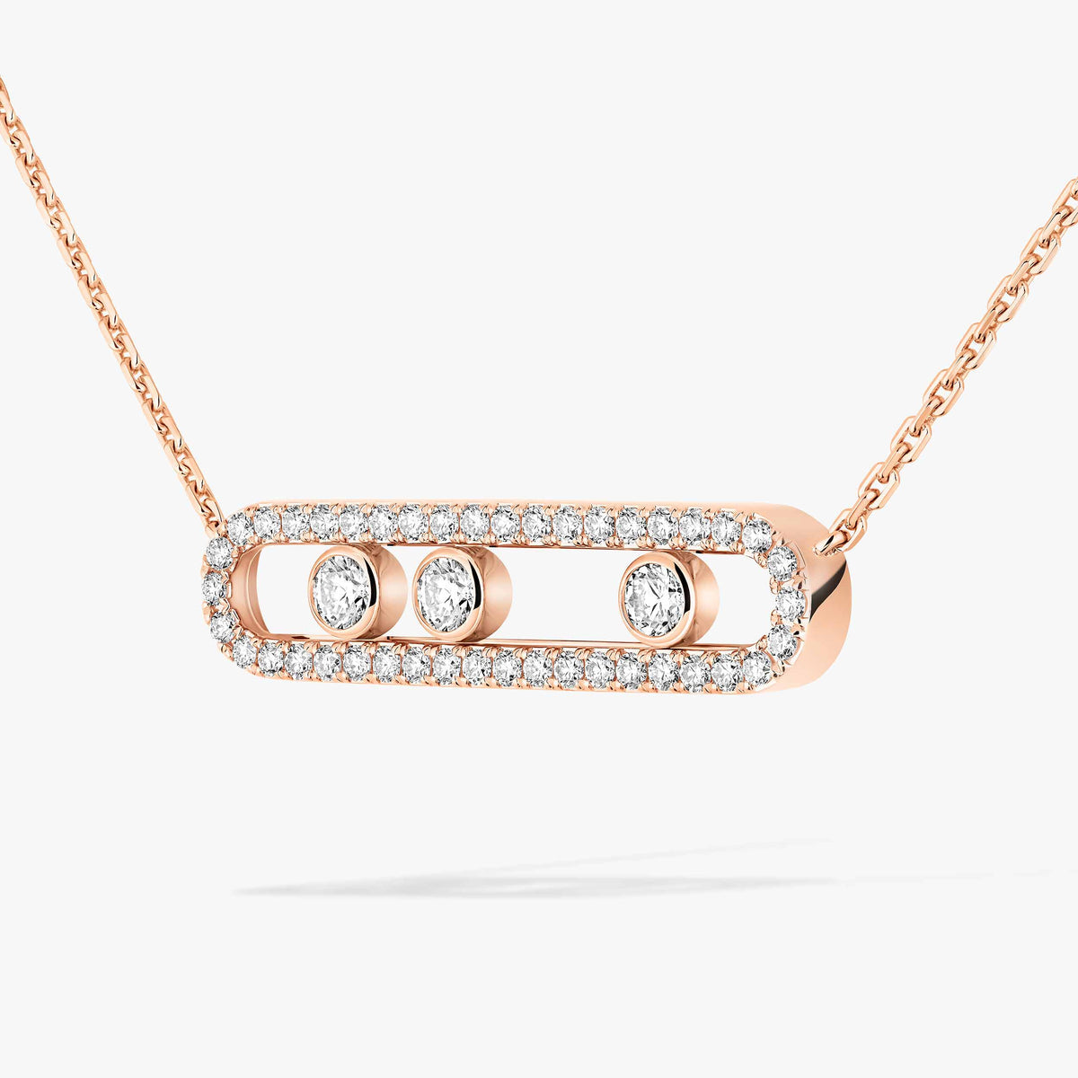 [Sprite Jewelry] Move Pave_ Rose Gold Diamond Necklace