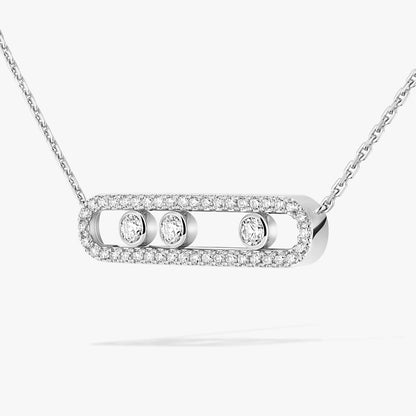 [Sprite Jewelry] Move Pave_ Rose Gold Diamond Necklace