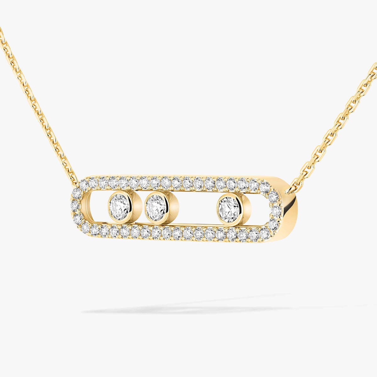 [Sprite Jewelry] Move Pave_ Rose Gold Diamond Necklace