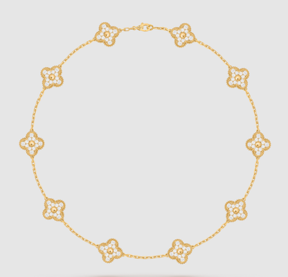 [¡®Sprite Jewelry¡¯]CLOVER 10 MOTIFS FULL DIAMOND NECKLACE