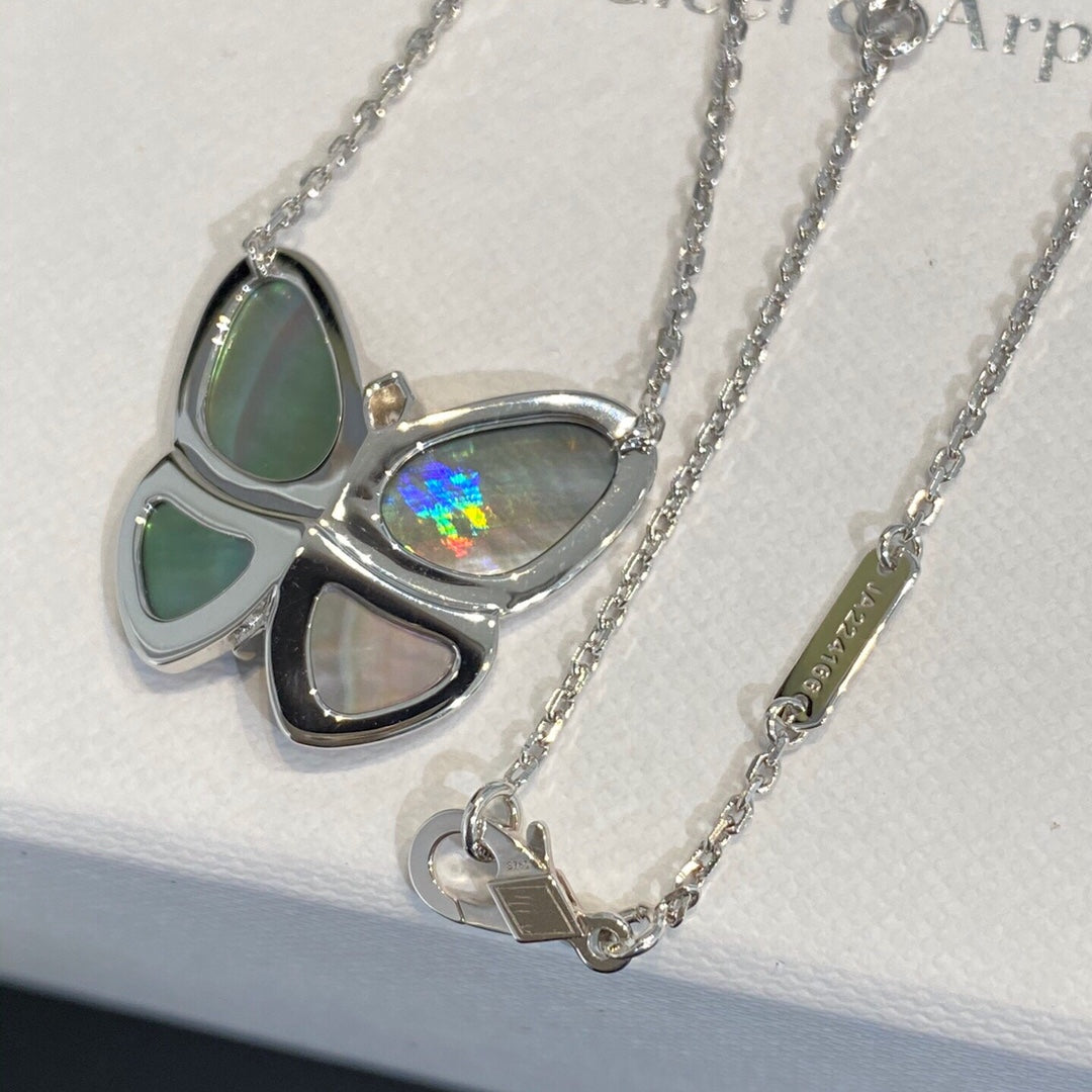 ¡®Sprite Jewelry¡¯LARGE BUTTERFLY SILVER PENDANT DIAMOND NECKLACE