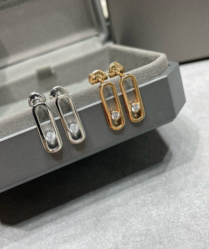 [Sprite Jewelry]MOVE UNO SMALL 1 DIAMOND EARRINGS