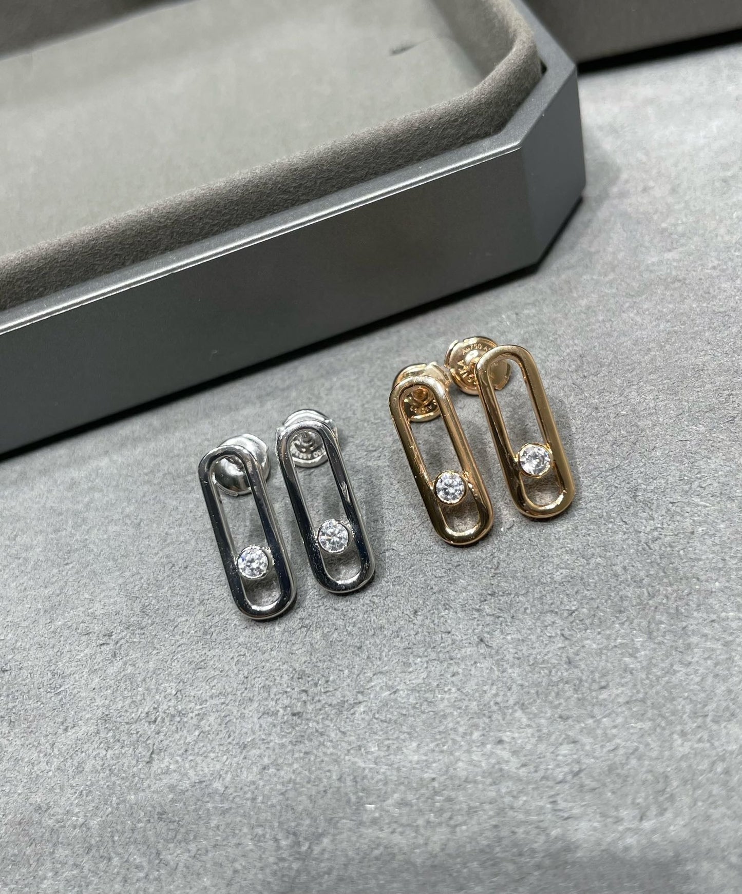 [Sprite Jewelry]MOVE UNO SMALL 1 DIAMOND EARRINGS