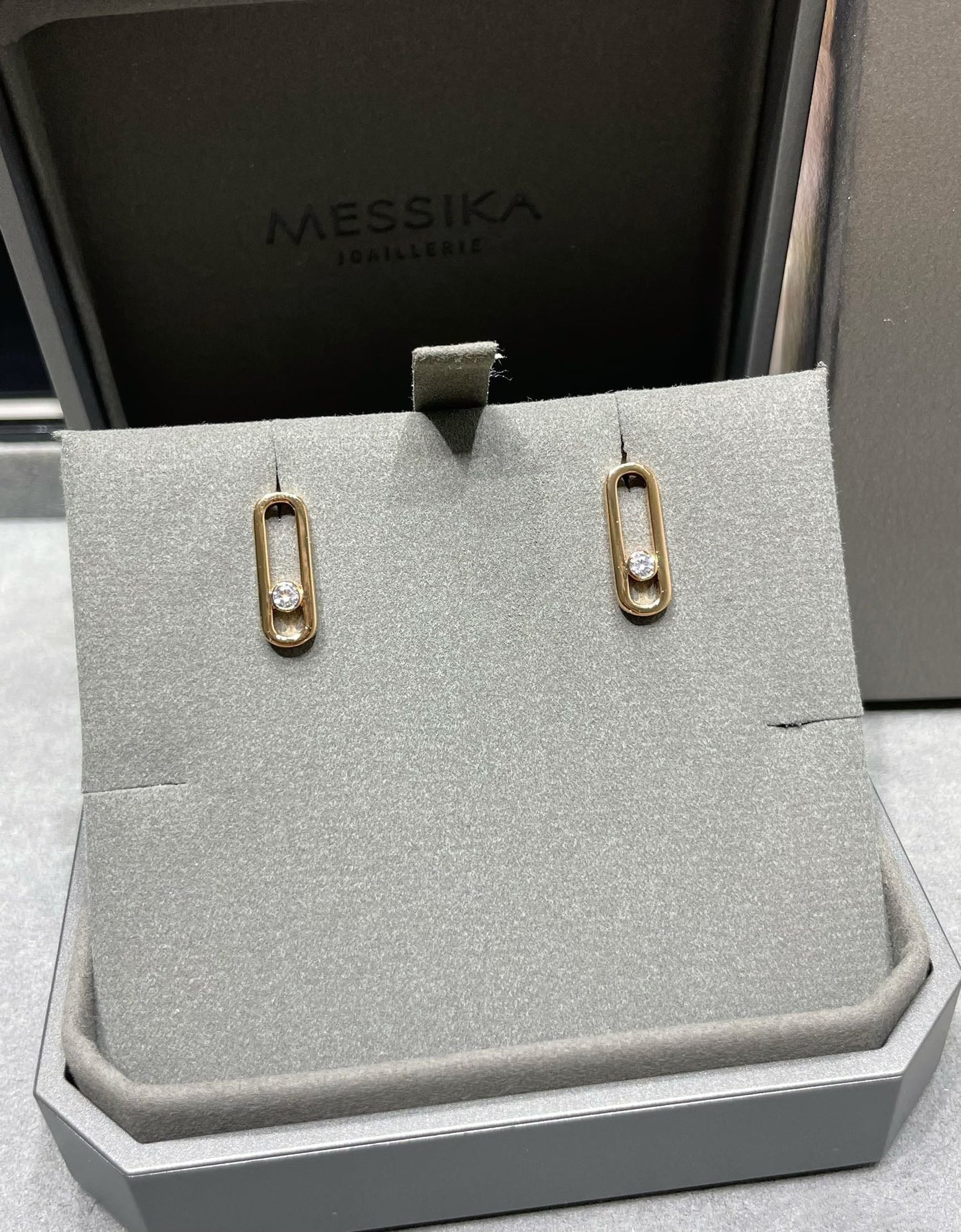 [Sprite Jewelry]MOVE UNO SMALL 1 DIAMOND EARRINGS