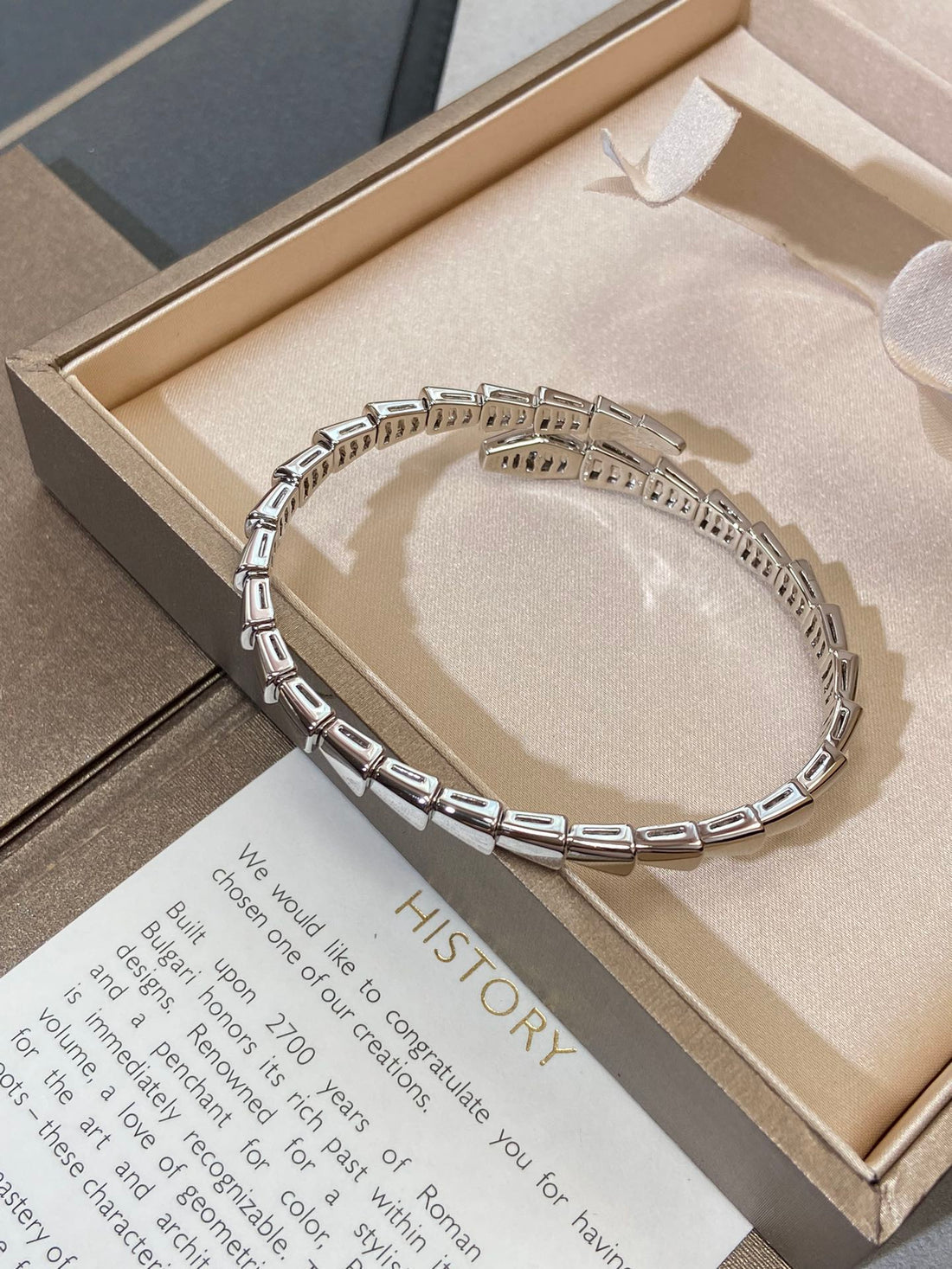 [Sprite Jewelry]Viper Silver No‑Diamond Snake Bracelet