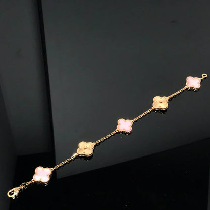 [Sprite Jewelry]New  CLOVER 5 MOTIFS  PINK MOP BRACELET COLLECTION