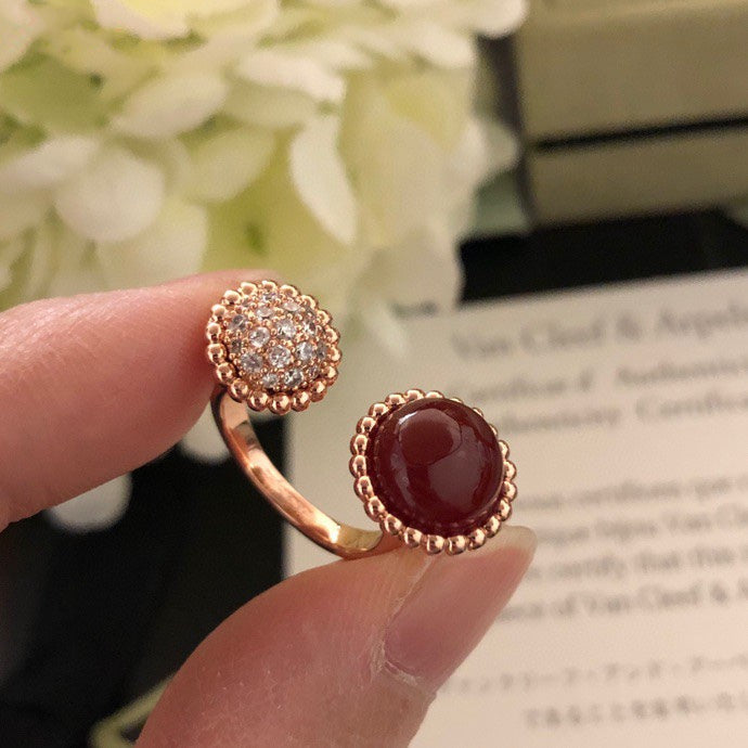 ¡®Sprite Jewelry¡¯PERLEE COULEURS DIAMOND ROSE GOLD BETWEEN THE FINGER RING